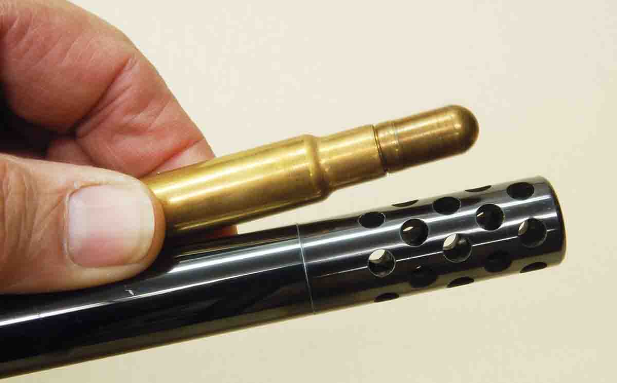 When Weatherby added a belt to the .416 Rigby, the new case was used to create other cartridges: (1) .416 Rigby, (2) .416 Weatherby Magnum, (3) .460 Weatherby, (4).510 Wells Express, (5) .505 Empire and the slightly longer (6) .550 Magnum.